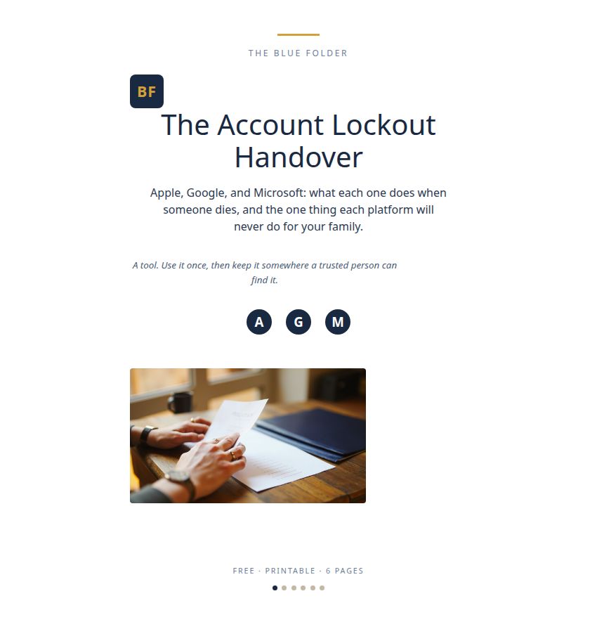 The Account Lockout Handover cover